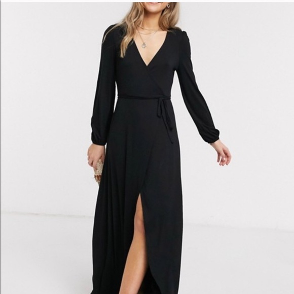 *SOLD* ASOS Long Sleeve Maxi Wrap Dress